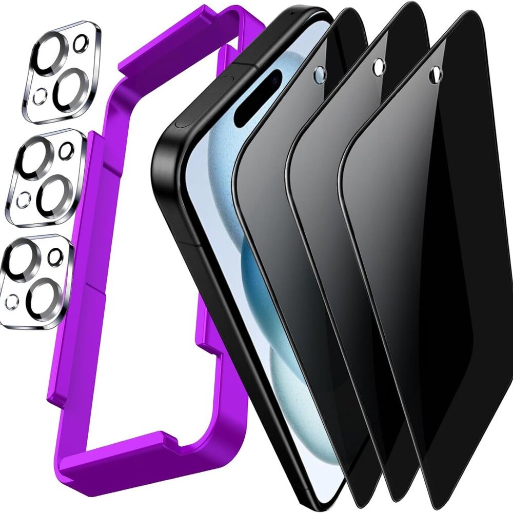 iPhone 15 Plus Screen Protectors & Tempered Glass Lens Protectors for Apple 6.7